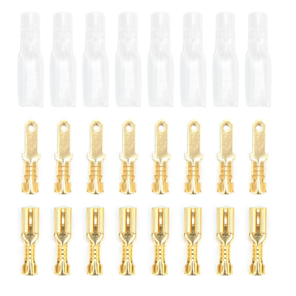 Spade Connectors Brass Wire Terminal Block Transparent Crimp Sleeve Electrical Supplies 2.8mm