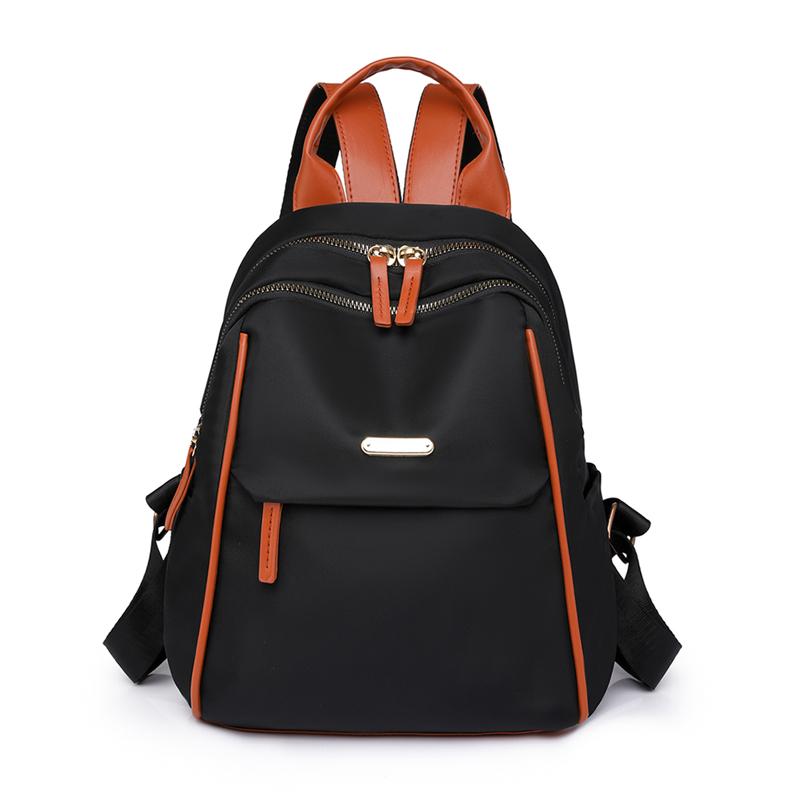 Модные женские высококачественные нейлоновые рюкзаки, женский дорожный рюкзак большой вместимости для девочек-подростков, сумка через плечо с цветными блоками