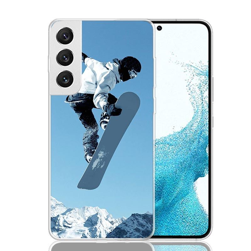 Экстремальный чехол для телефона Adventure Snowboarding для Samsung Galaxy S26 Ultra S23 S24 S25 Edge S20 FE S21 S22 Plus Мягкий Печатный Корпус Cov