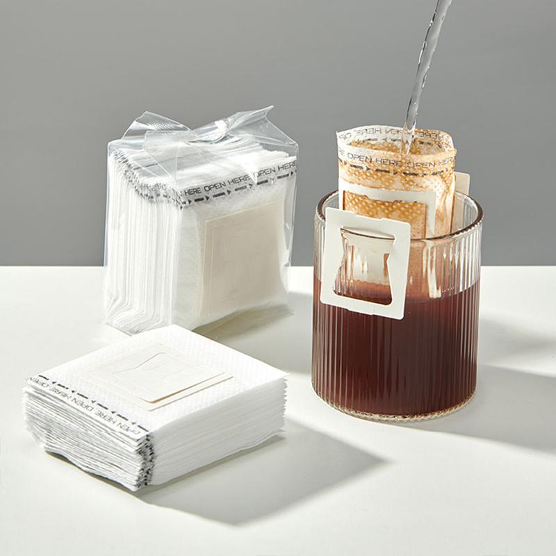 50 шт. Фильтр-пакеты для кофе Одноразовые Нетканые Пакеты для капельного кофе Подвесное ушко для портафильтра Аксессуары для эспрессо Инструмент для чая