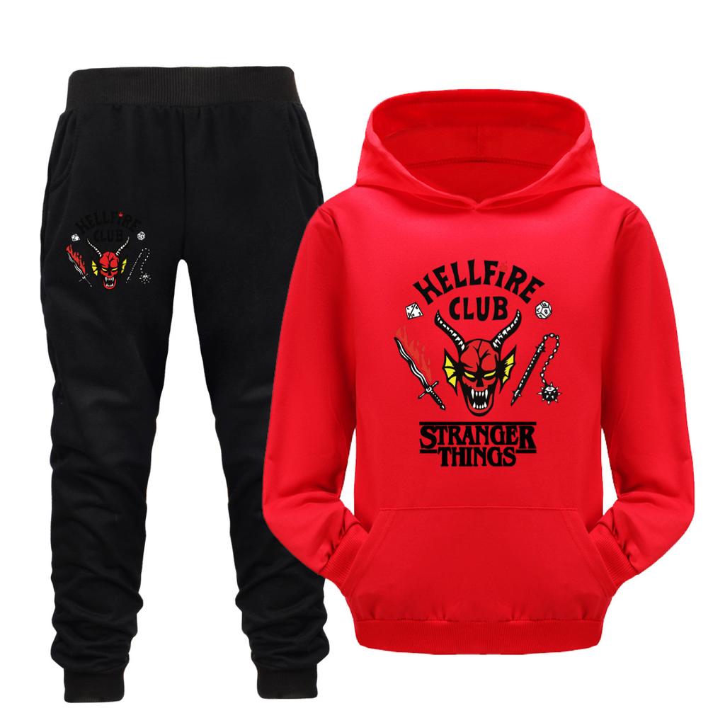 Children's Hooded Sweater Casual Suit Fashionable Loose Clothing Sets Girls