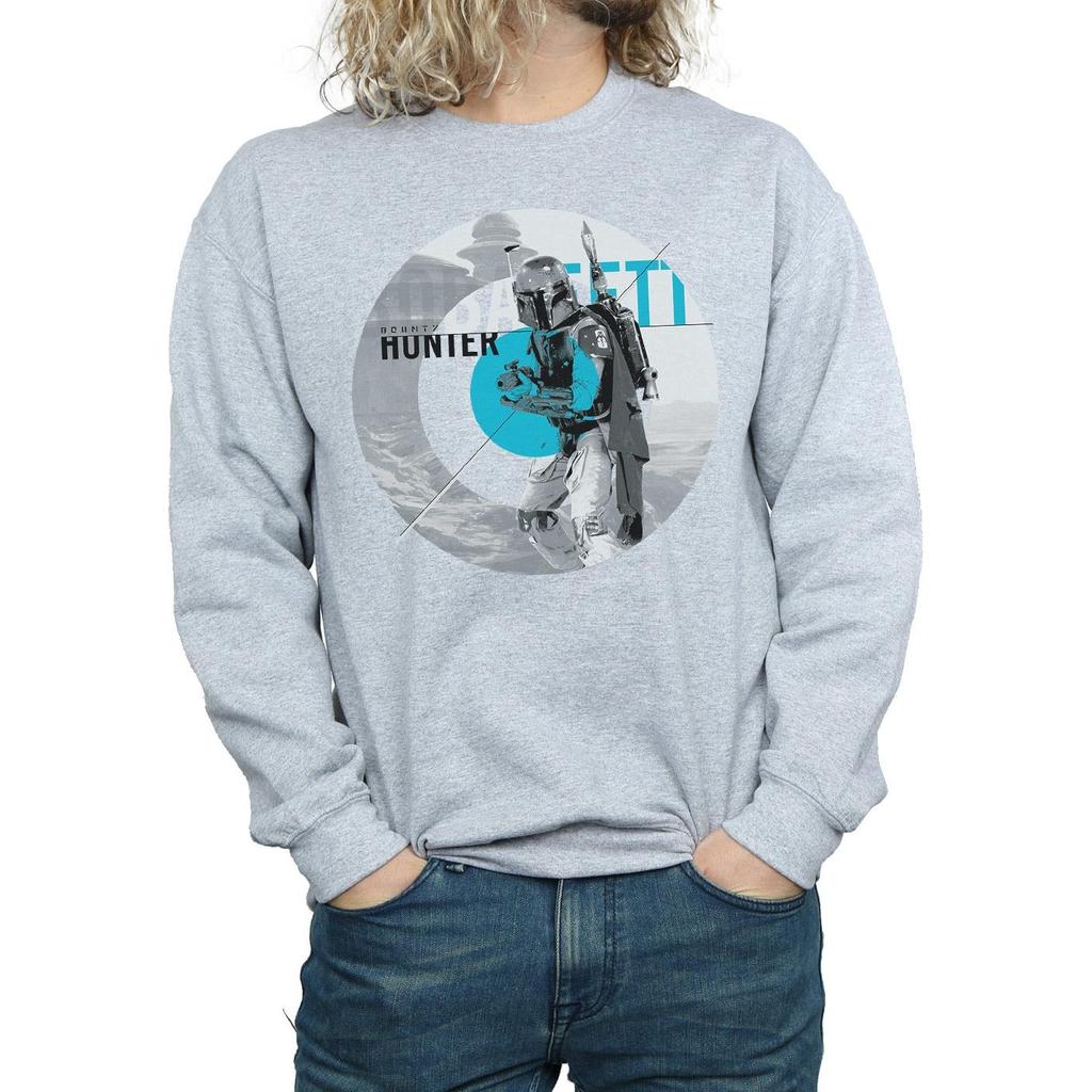 Star Wars Mens Boba Fett Bounty Hunter Circle Sweatshirt