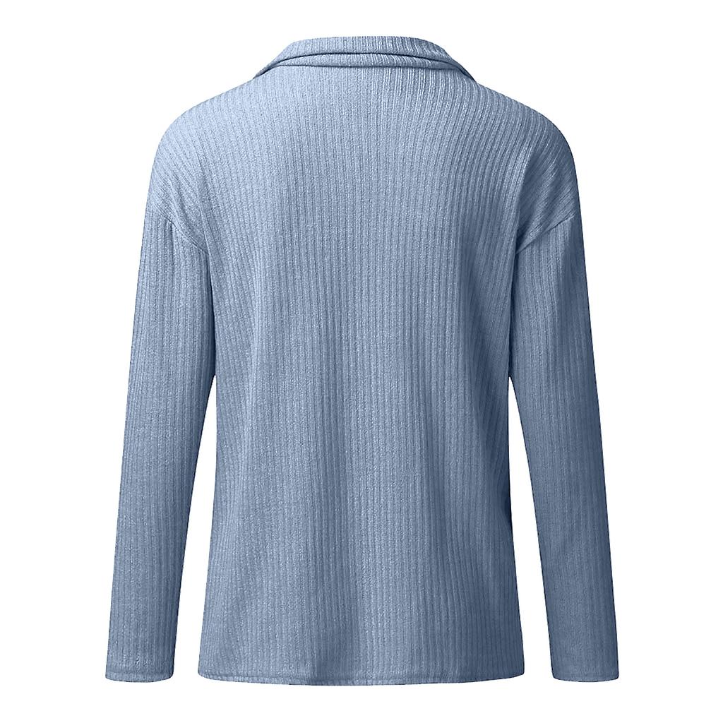 Женский осенне-зимний повседневный свободный однотонный вязаный свитер с длинными рукавами и воротником-стойкой, пуловер на полумолнии