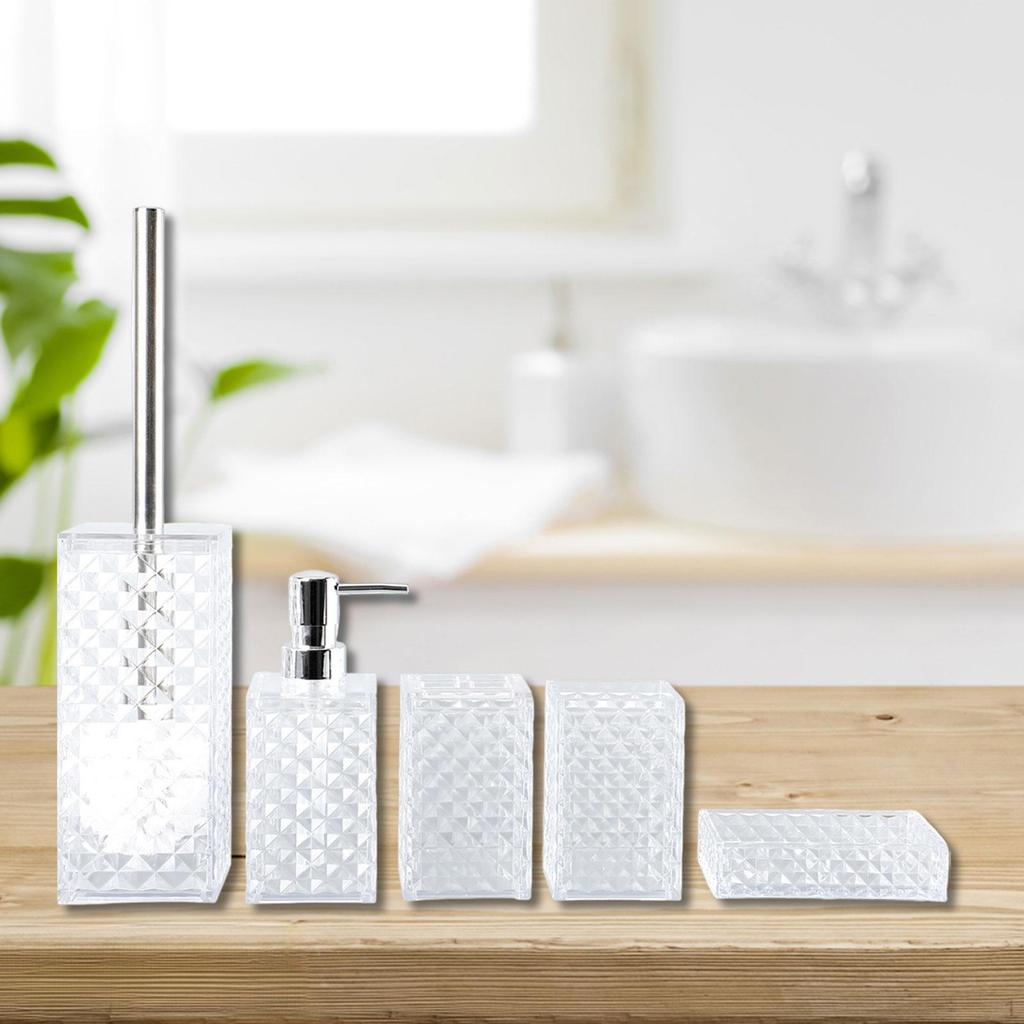Набор из 5 предметов для ванной комнаты: мыльница, декор, современный, практичный, для дома, квартиры