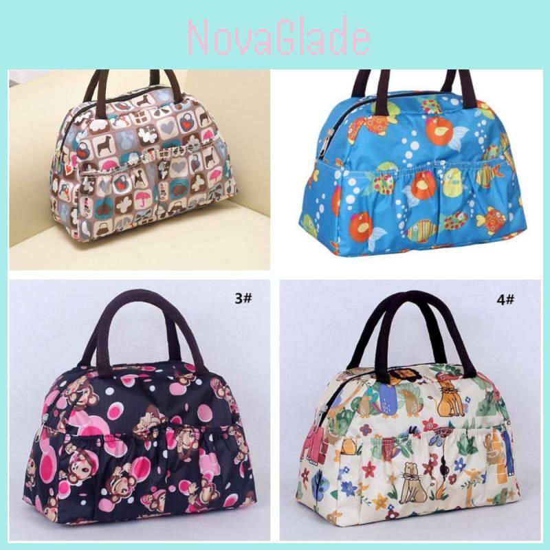 Trendy Printed Handbag For Women Waterproof Pvc Material Perfect For Travel And Lunches