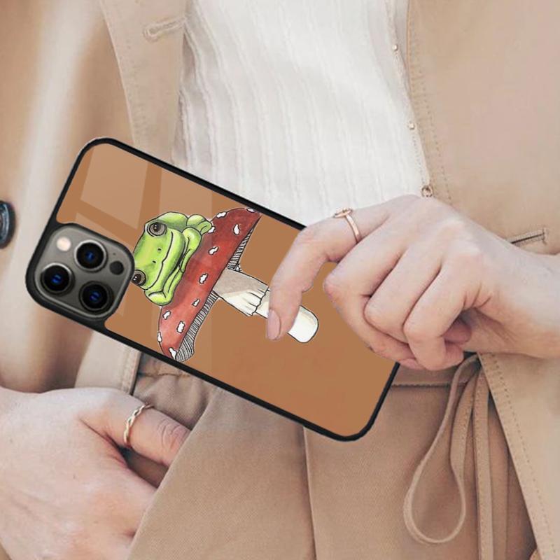 Эстетика Cottagecore Коллаж Лягушка Магнитный Чехол для Телефона Для APPLE iPhone 17 Air 16 14 13 12 Pro Max 15 Plus Чехол MagSafe