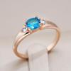 Bling Blue Zircon Finger Rings for Women Party Fashion Jewelry