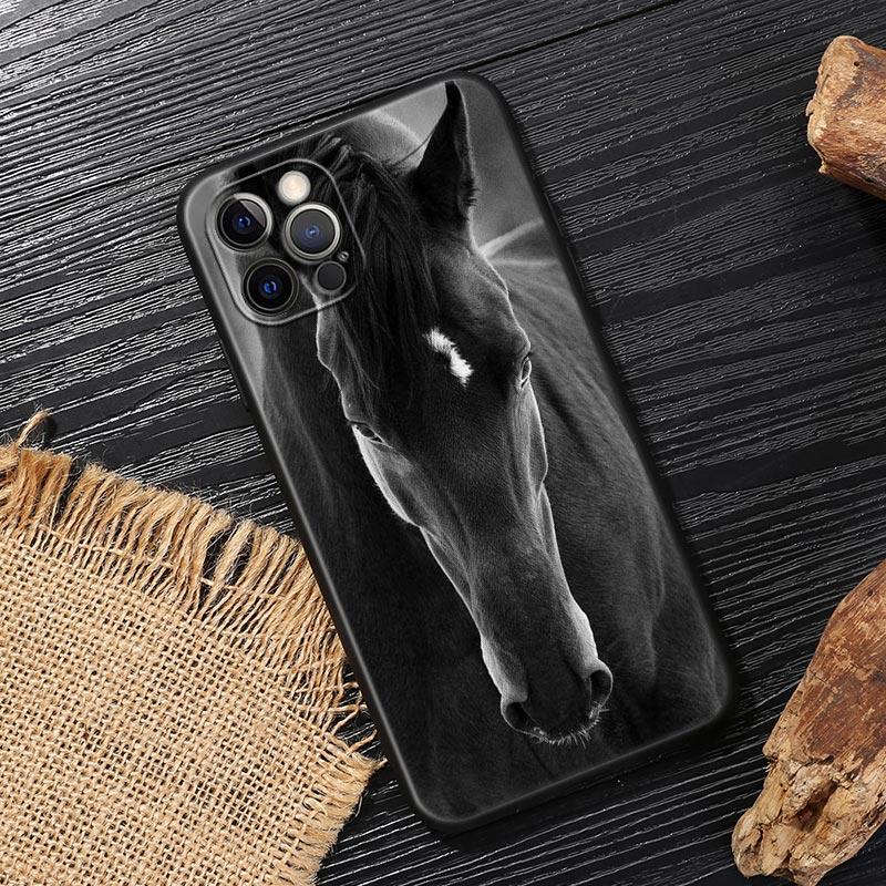 Скачущая Лошадь Животное Чехол Для iphone 14 Чехол Для iPhone 15 11 12 13 Mini 14 Pro Max XS X 7 8 Plus 15 Чехлы Мягкий Чехол Лошади