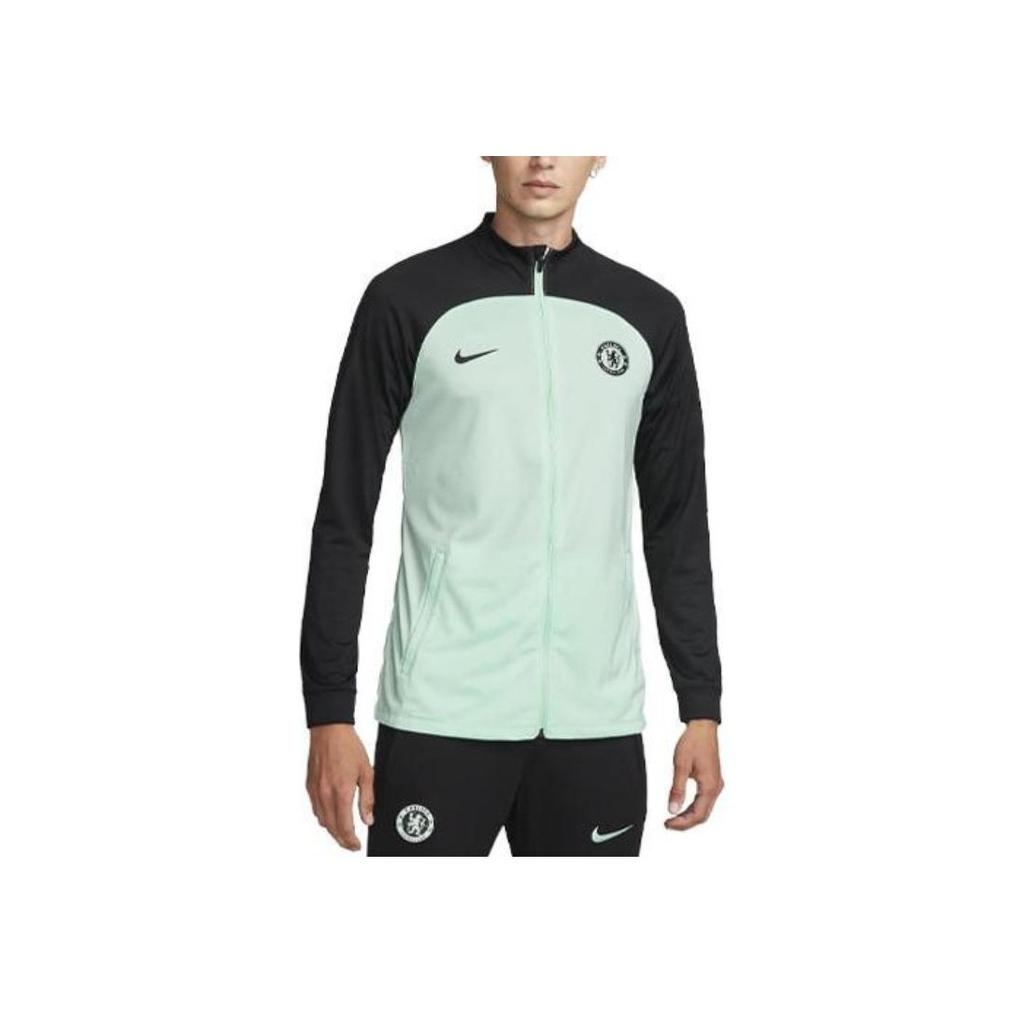 Nike Chelsea FC Strike Третий логотип вышитый цветной блок воротник стойка повседневная куртка мужские куртки Mint-Foam DZ0907-353