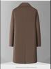 Men’s Handmade 100% Wool Double-Breasted Coat for Autumn/Winter