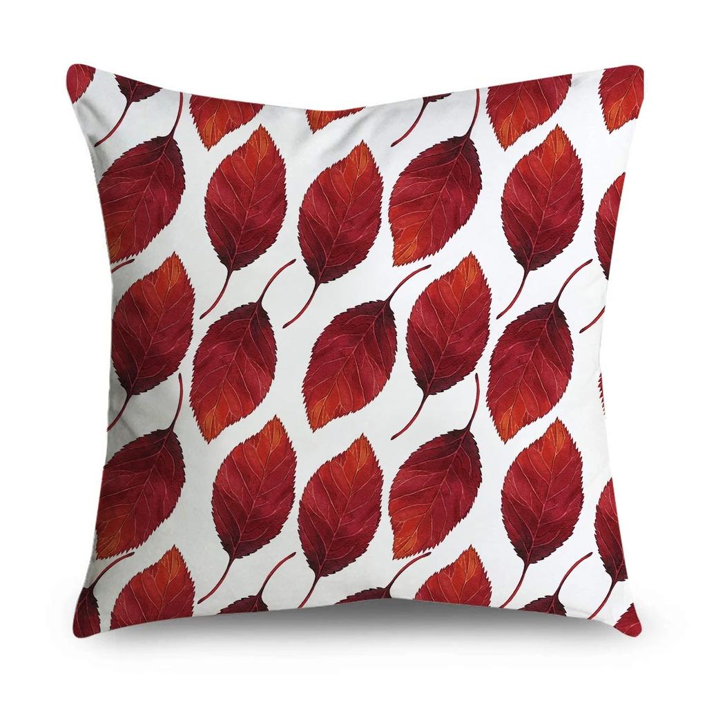 Autumn Cartoon Leaf Pattern Decorative Pillowcase Living Room Office Ornaments Home Pillowcase