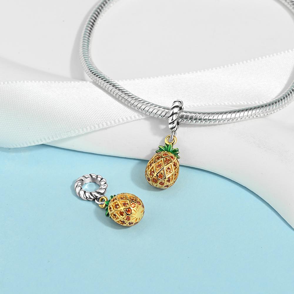 New Charms 925 Silver Fruit Food Goblet Hamburger Coffee Cup Beads Fit Bracelet Necklace DIY Jewelry