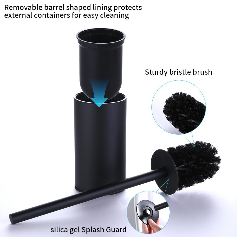 Аксессуары для держателя туалетной щетки из нержавеющей стали для ванной комнаты, черная туалетная щетка, настенная щетка для чистки туалета, чистящие средства