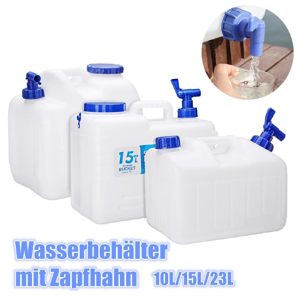 10/15/23L Portable Outdoor Camping Car Water Carrier Bucket Canister Storage Container Hiking Travel with Handle Water Tap