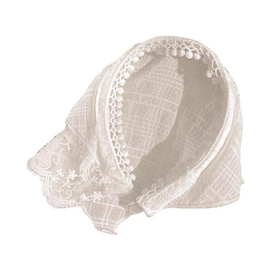 Женская повязка на голову в клетку с кружевным принтом, треугольный шарф, нескользящая повязка на голову в пасторальном стиле, обруч для волос, аксессуар для волос