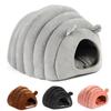 Pet Dog Cat Bed Round Plush Kitten Warm Sleeping Nest Bed Cat Igloo Cave House