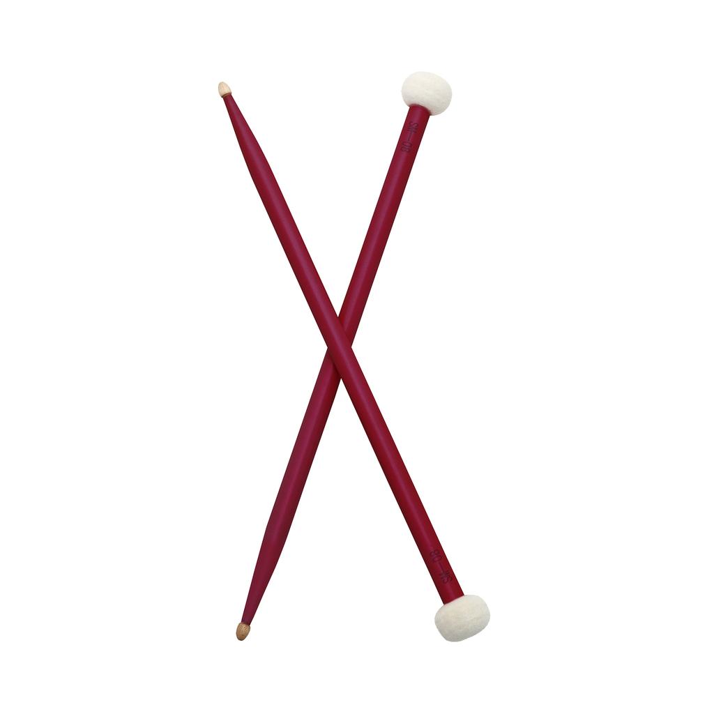 2 шт., барабанный молоток, барабанная палочка, двухсторонние барабанные молотки, палочки для хорошего ощущения руки, войлочные и кленовые наконечники