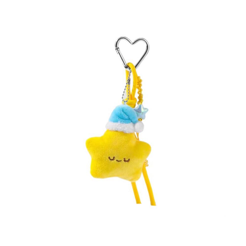 Cartoon Plush Star Keychain Heart Keychain Chirping Star Pendant Star Doll Pendant  Birthday Gift