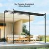 Replacement Roof for Pergola Sun Sail for Patio Roofing Replacement Roof Tarp for 3 x 3 m Gazebo 298x293 cm Dark Grey