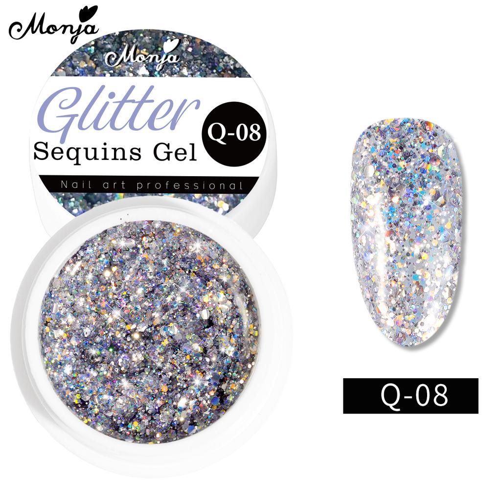 monja 5 мл/банка гель для ногтей Звездный УФ-лак сияющий блеск Светоотражающие блестки отмачиваемый лак для салона DIY Маникюр Рисунок Инструменты для дизайна