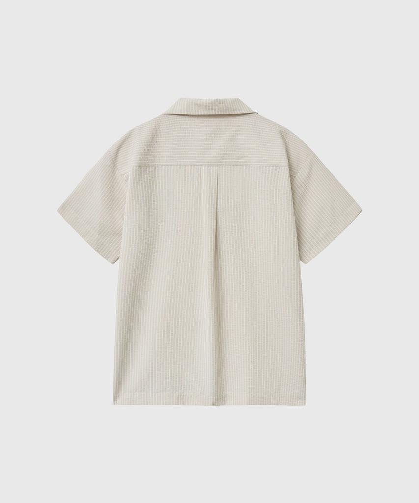 GENERALIDEA Seersucker Collar Half Shirt [Beige] / Gf2Lsh518