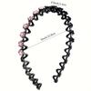 6pcs Fashion Women's Hair Accessories Grace Rhinestone Flower Suitable For Daily Wear Gift Girl Simplicity Headband Hair Hoops
