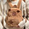 Plush Capybara Backpack School Bag Fashion Rucksack Travel Casual Schoolbag Bookbag for