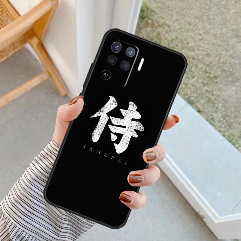 Samurai Japan Art Case For Oppo A76 A16 A96 A17 A18 A60 A80 A40 A38 A58 A78 A98 A94 A74 A54 A15 A57 A77 A5 Pro
