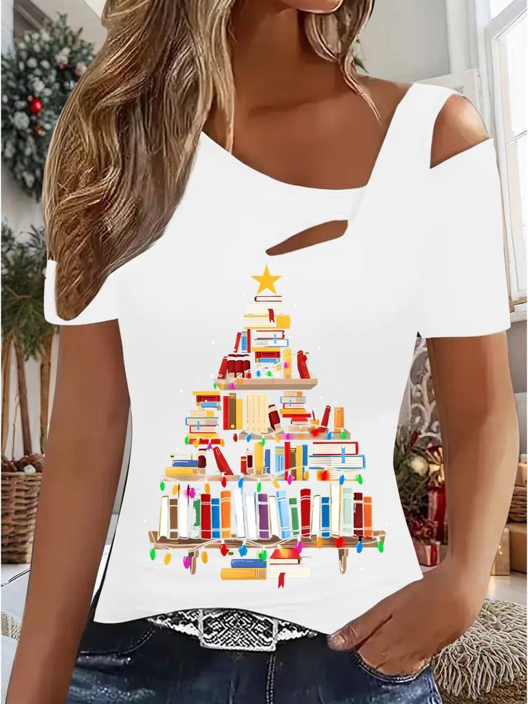 Women's New Casual  Top  Christmas  Halloween Christmas Gift Tops Shirt Blouse