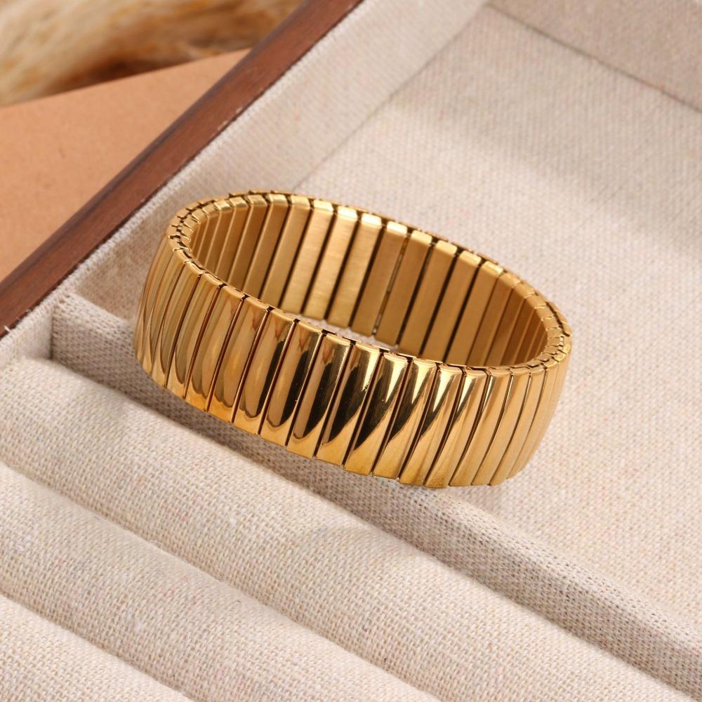 Эластичный Растягивающийся Ремешок для Часов Браслет Хип-Хоп Винтажный Браслет Титановая Сталь Ручная Цепочка Унисекс