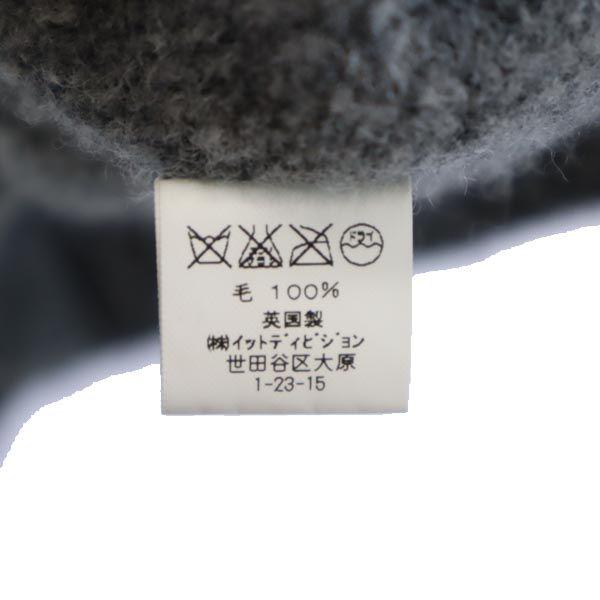 Сделано в Великобритании Свитер с длинным рукавом и V-образным вырезом 36 Серый трикотаж Мужской Б/у