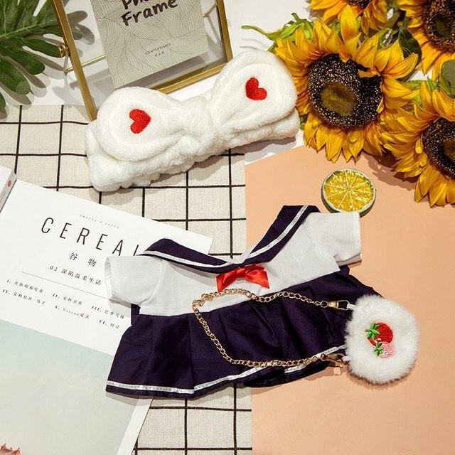 Аксессуары для кукол Lalafanfan Cafe Duck, одежда Kawaii Duck с одеждой, плюшевые игрушки, мягкая повязка для волос, подарок для девочек