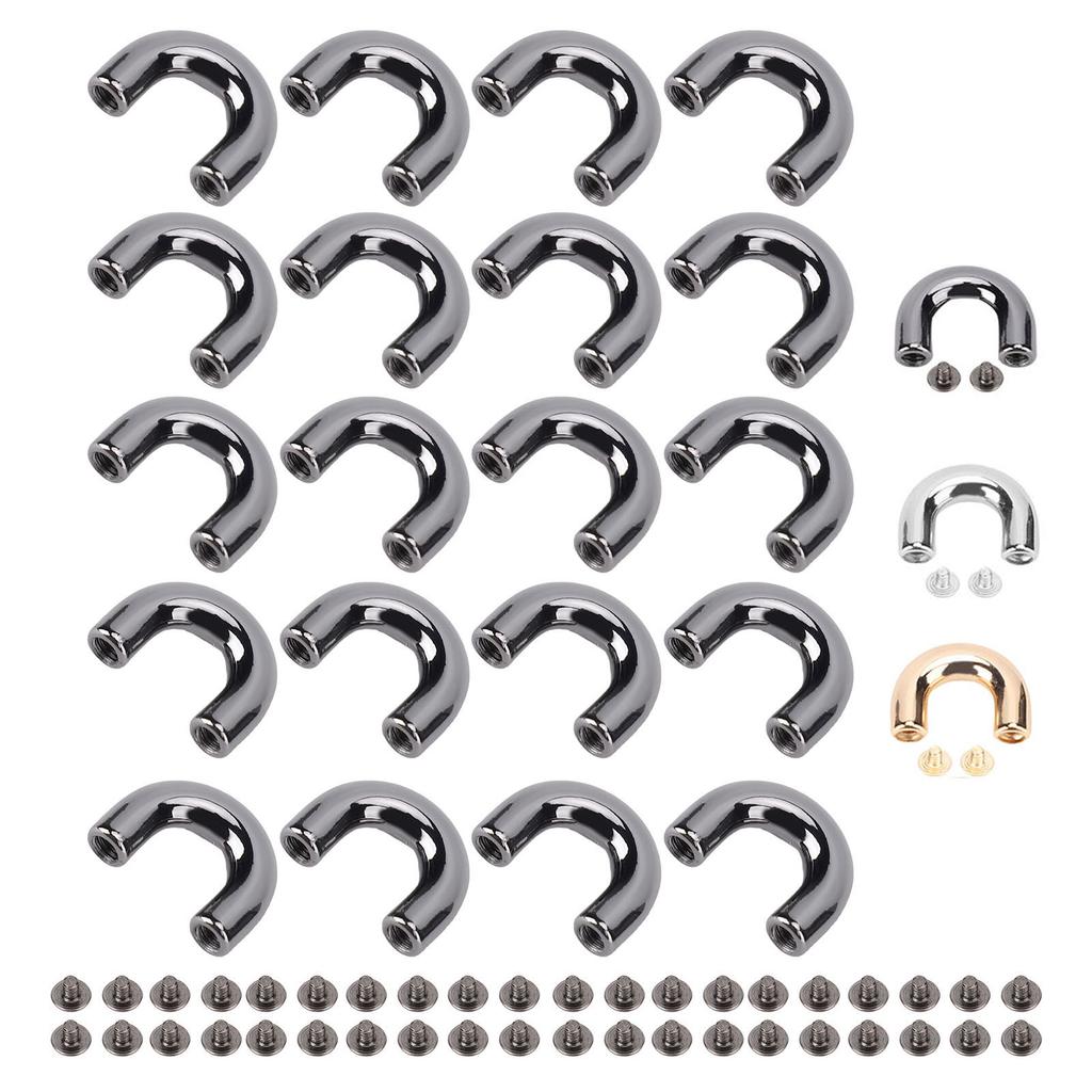 20 комплектов пряжек для арочного моста, U-образные кольца, цепные ремни, соединители из цинкового сплава, железо для сумок C