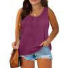 Women Summer Plus Size Sleeveless Casual Solid Color O-Neck T-Shirt Tops Blouse