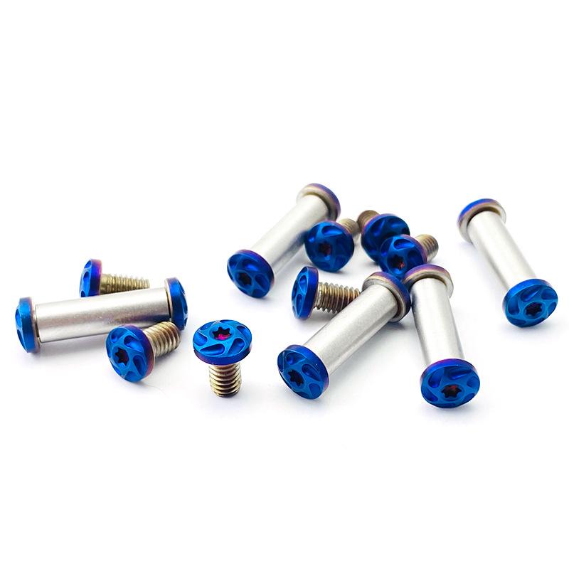 5 комплектов/лот Материал из нержавеющей стали ЧПУ 10 размеров Заклепки для рукоятки ножа Резьба М4 T8 Torx Головка Стопорные винты Болты-гвозди
