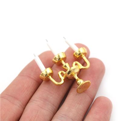 1/12 Кукольный домик Миниатюрные Мини-подсвечники Белые свечи DIY Аксессуары