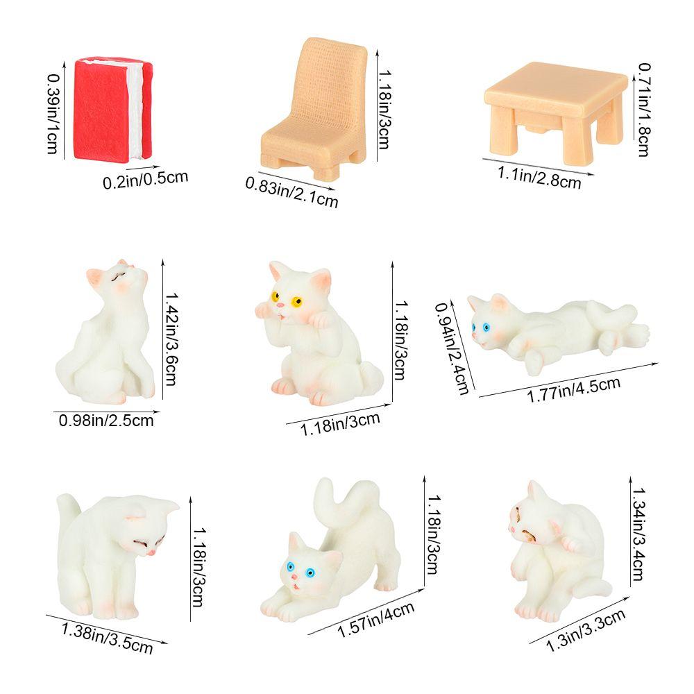 Creativity Cartoon Resin Crafts Ornaments Micro Landscape Cat Simulation Animal