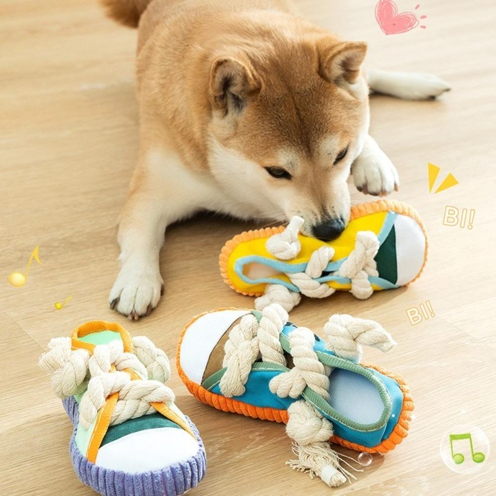 Chewing Vocalize Dog Teeth Grinding Slippers Dog Sound Making Toys Relieve Boredom
