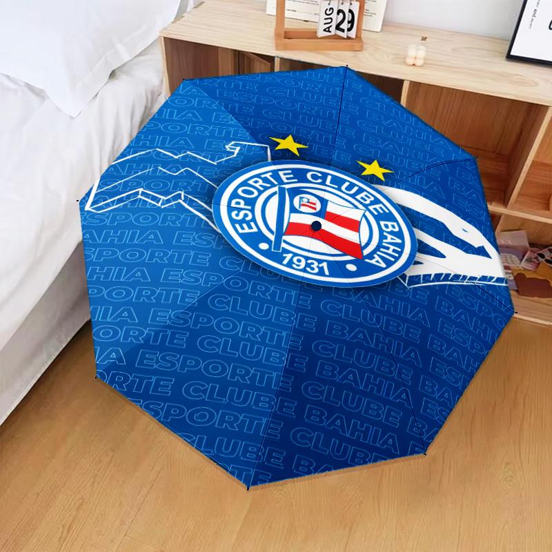1PC Bahia Fc Crest Emblem Printed Umbrella Folding umbrella, automatic umbrella 8-Frame for Travel, camping Fan gifts Christmas Gifts