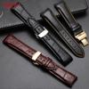 Ремешок для часов из натуральной кожи 22 мм, 23 мм, 24 мм для Tissot T035.407A T035.617A 627A, ремешок для часов, браслеты с пряжкой-бабочкой