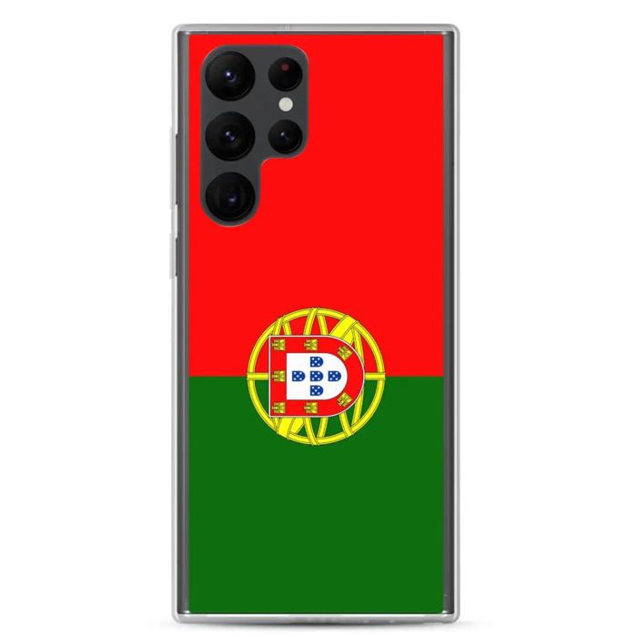 Coque Téléphone - Samsung - Galaxy S22 Plus - Drapeau Portugal - Souple - Multicolore