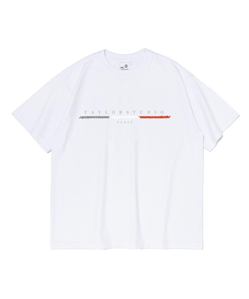 TAILOR STUDIO Rm Logo Short Sleeve T-Shirt (White)