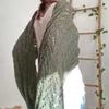 1/2Pcs Knitted Cable Wrap with Sleeves Bohemian Style Sweater Scarf Open Stitch Hollow Crochet Braided Scarf Shawl
