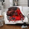 Football Player Action printed flannel breathable and warm blanket, a stylish home gift, suitable for home, office and bedspread use. 0710a4