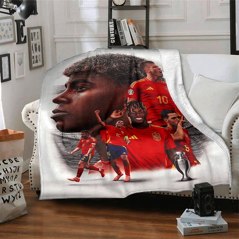 Football Player Action printed flannel breathable and warm blanket, a stylish home gift, suitable for home, office and bedspread use. 0710a4
