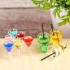 Doll Toy Cocktail Scene Model Miniature Food Play Shooting Doll House Accessories Mini Fruit Tea