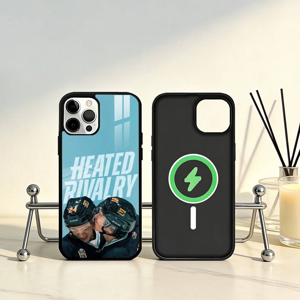Heated R-Rivalry Ice Hockey Phone Case For iPhone17,16,15,14,13,12,11 Plus,Pro Max Magnetic For Magsafe Wireless Charging