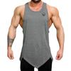 Do The Work Men Breathable Casual Bodybuilding Fitness Workout Printed O-neck Slim Fit Irregular Hem Summer Tank Top Plus Size