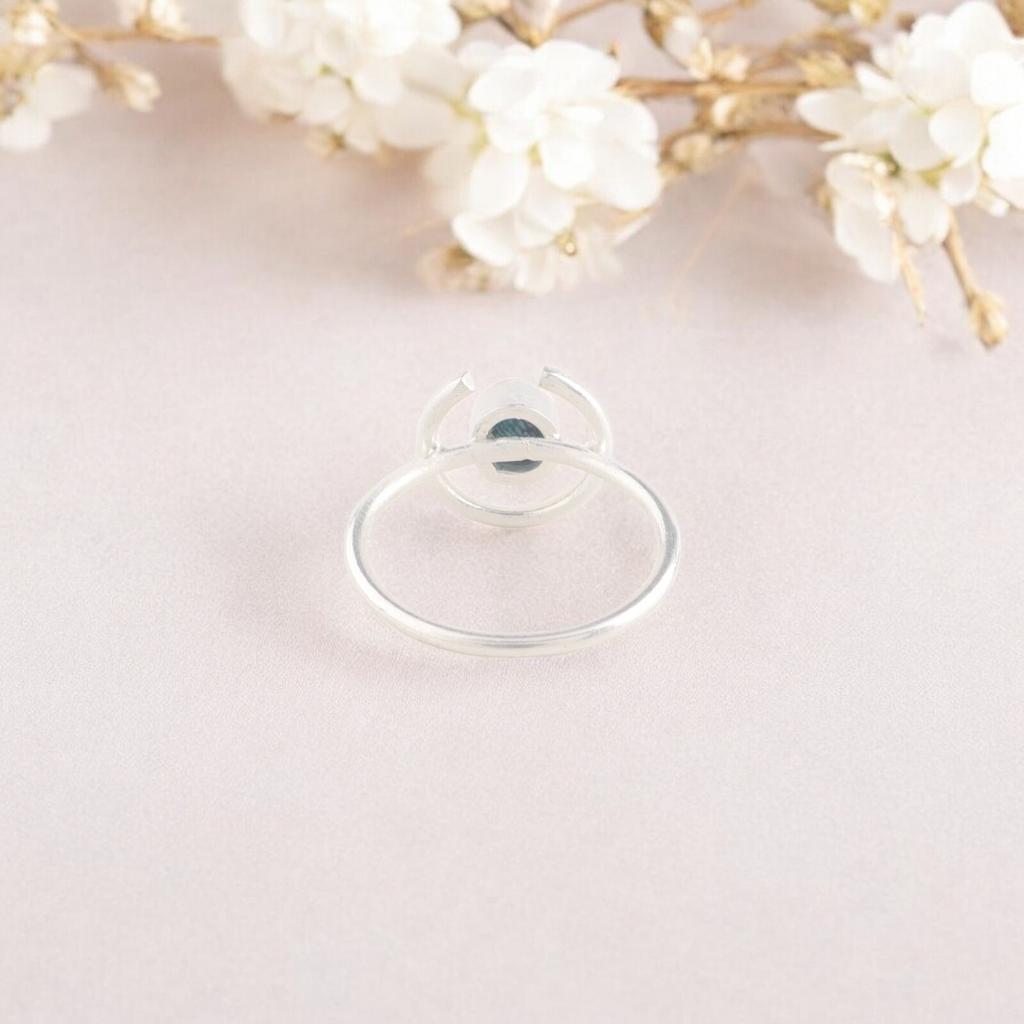 Blue Turquoise Gemstone Ring 925 Solid Silver Handmade Jewelry Fashionable Ring RR-54-25