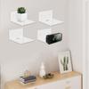 4x Wall Mounted Shelves,Hanging Rack Board Organizer,Acrylic Shelves,Small Shelves,for Bedroom
